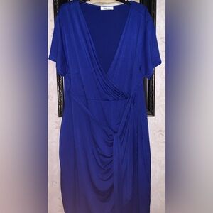 Plus size side wrap dress
